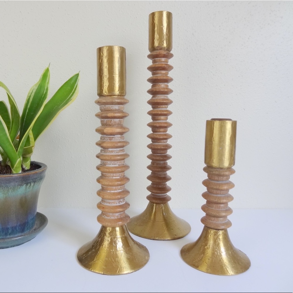 Set of THRESHOLD Boho Modern Candle Holders